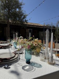 Detail shot of modern wedding design at Monserate Winery in San Diego