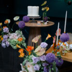 Cake table from high end wedding at Fig House in LA